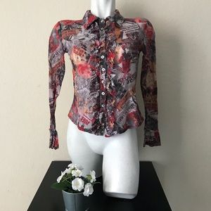 CLIO  petites Women Blouse Long sleeve Size PM